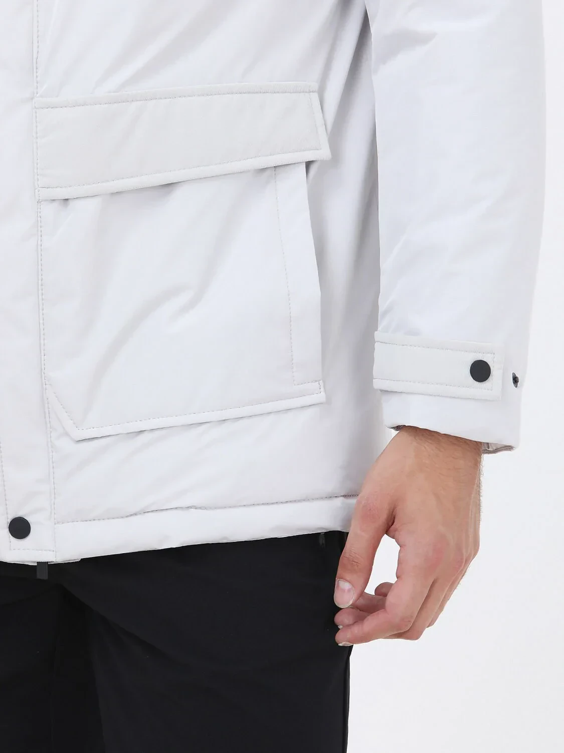 Taş Regular Fit Kapüşonlu Casual Dokuma Kaban - 6