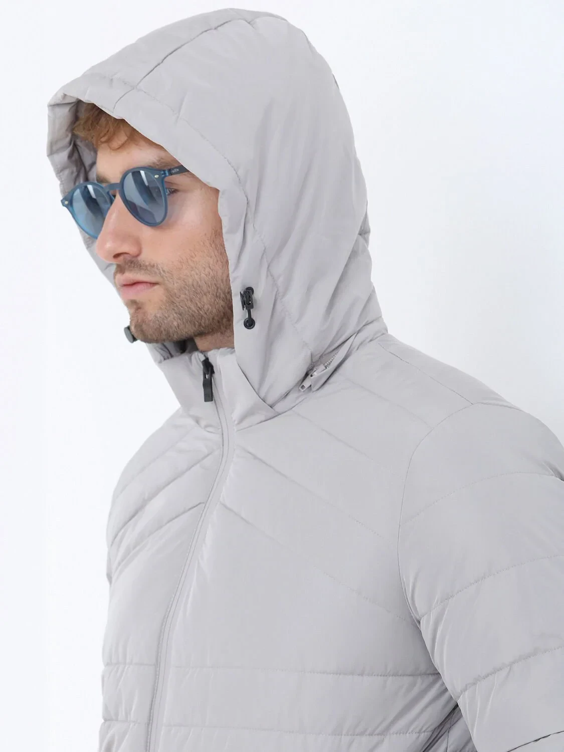 Taş Regular Fit Kapüşonlu Casual Dokuma Mont - 5