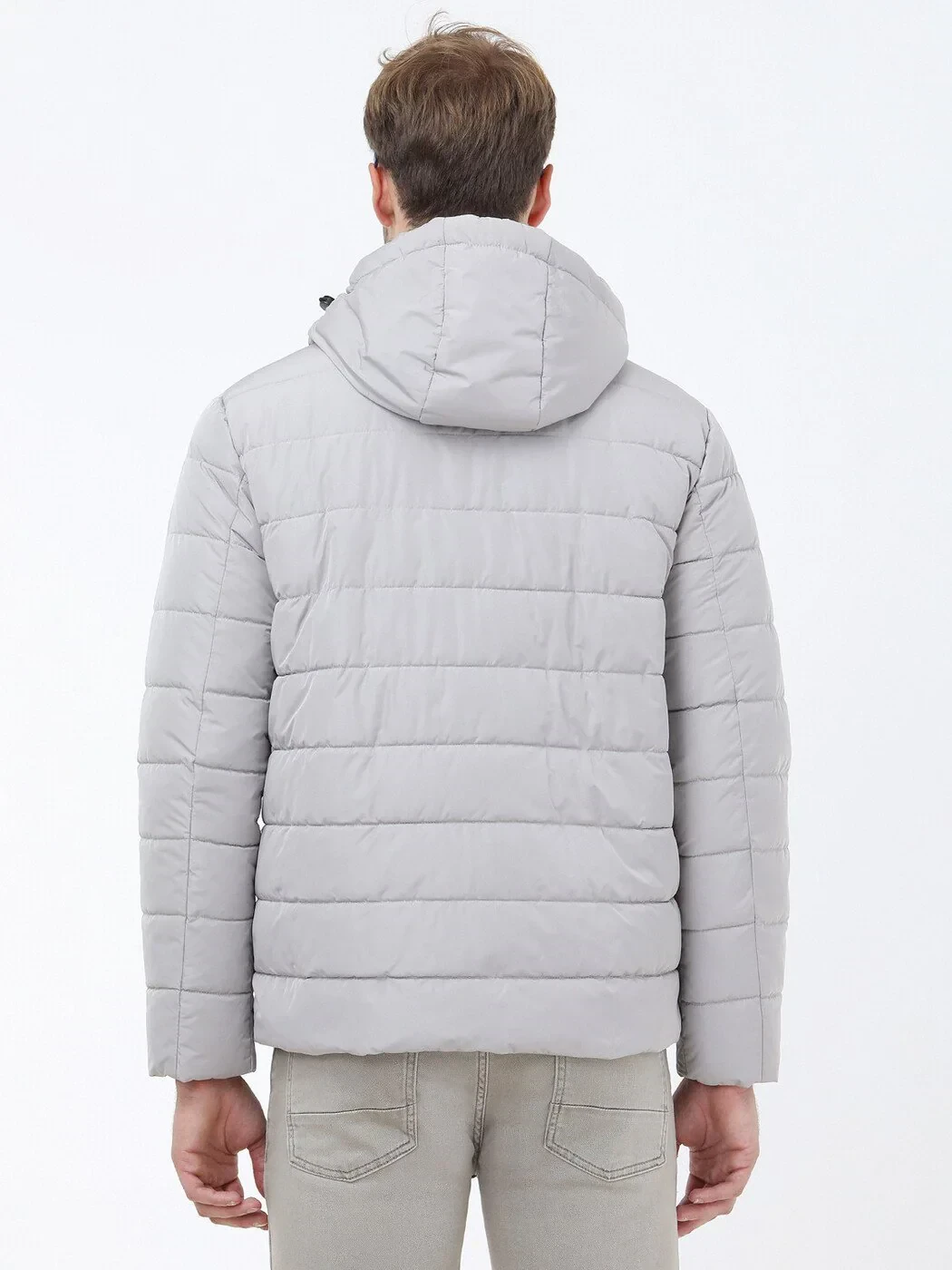 Taş Regular Fit Kapüşonlu Casual Dokuma Mont - 6