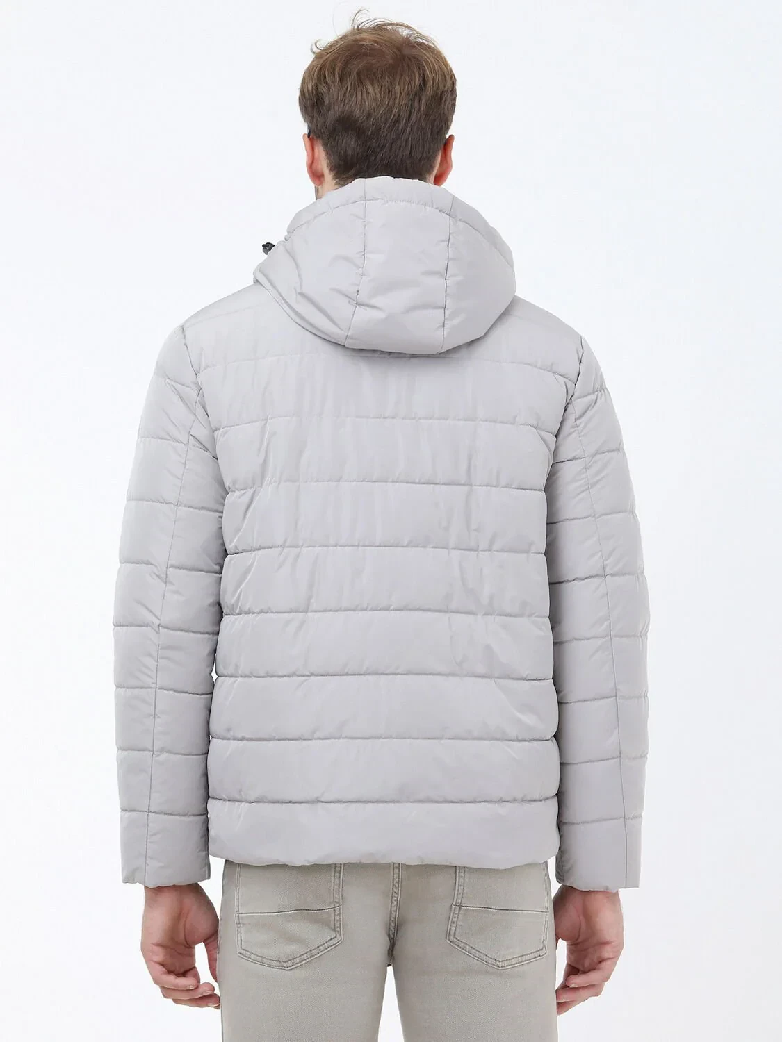 Taş Regular Fit Kapüşonlu Casual Dokuma Mont - 6