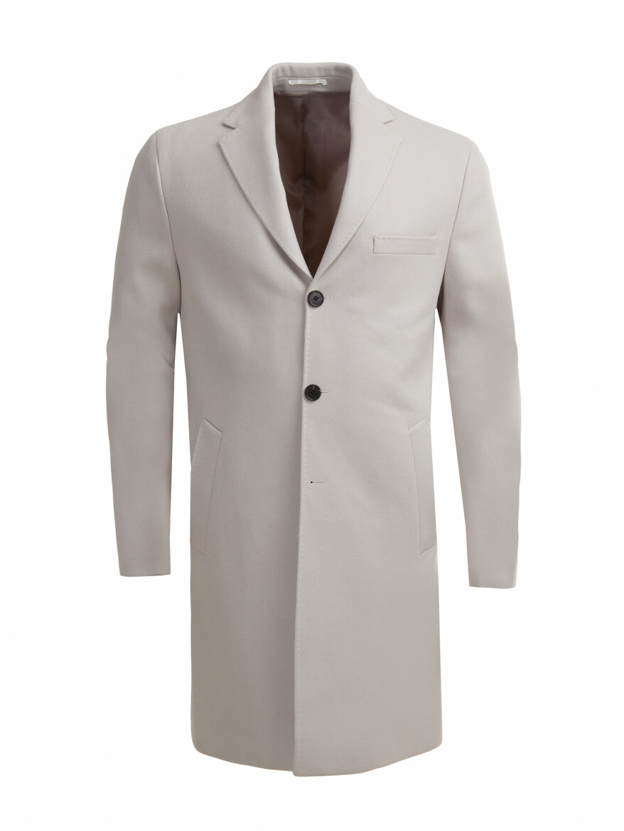 Taş Regular Fit Kelebek Yaka Klasik Örme Palto - 1