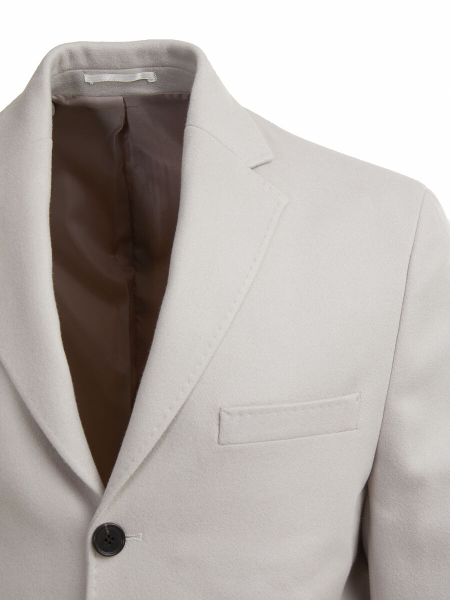 Taş Regular Fit Kelebek Yaka Klasik Örme Palto - 2