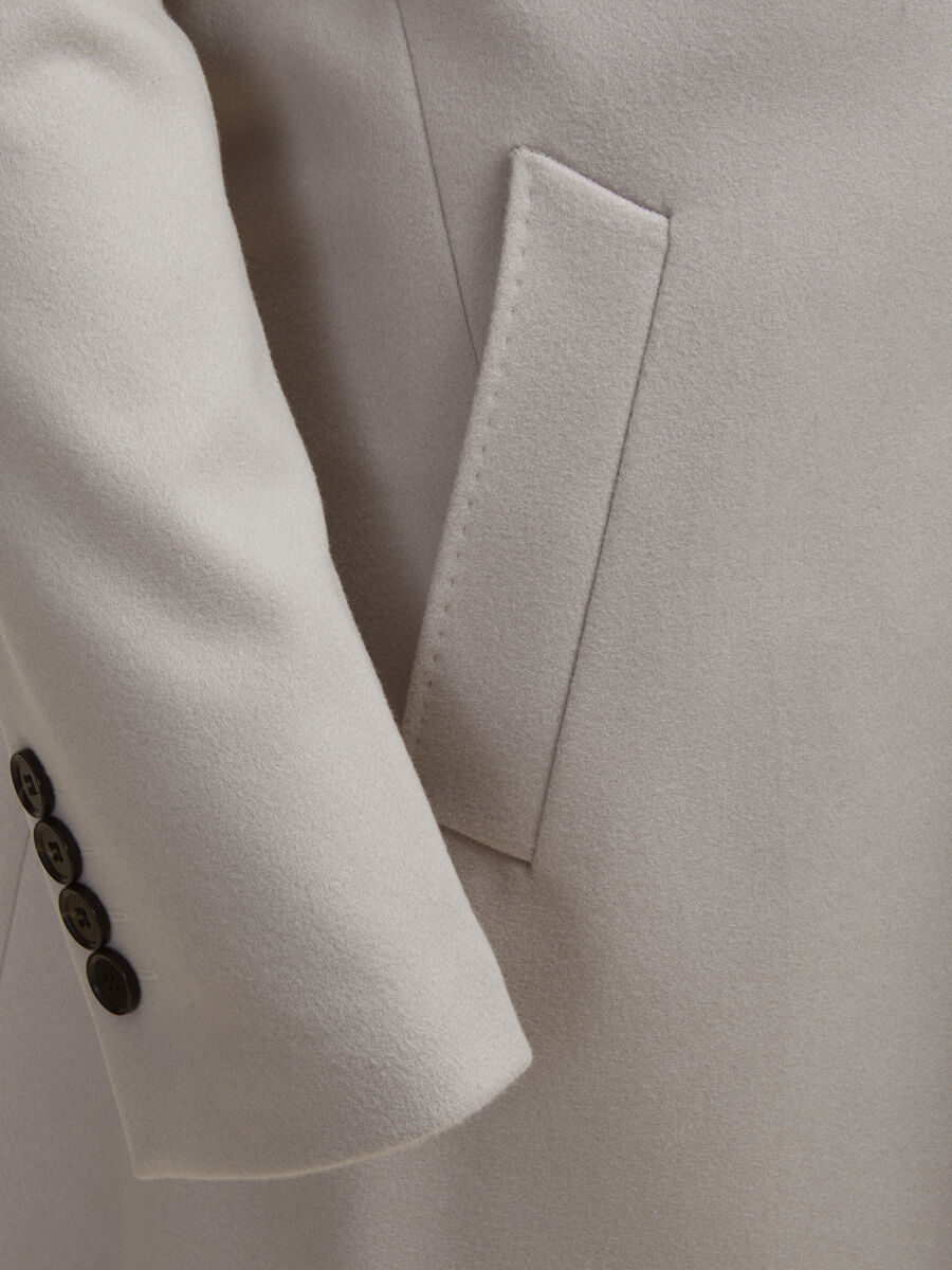 Taş Regular Fit Kelebek Yaka Klasik Örme Palto - 3