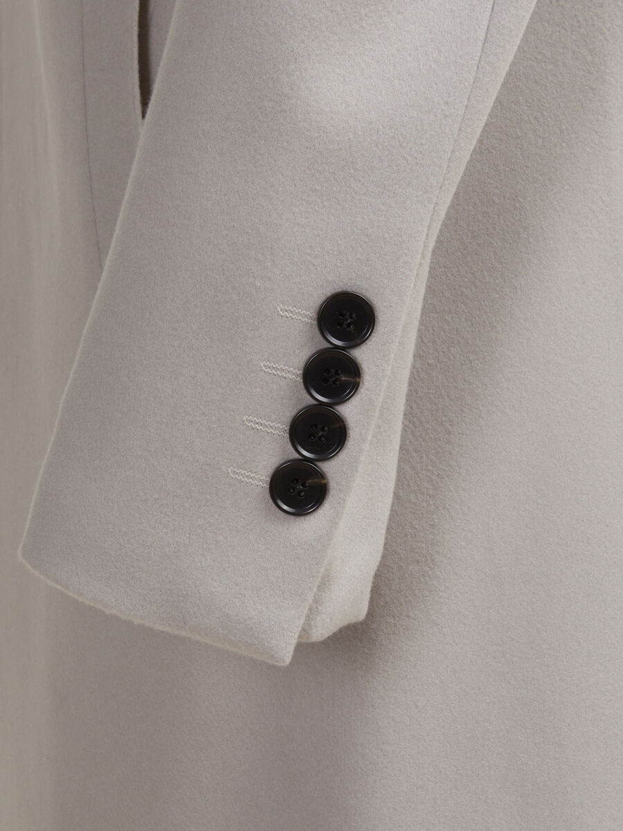 Taş Regular Fit Kelebek Yaka Klasik Örme Palto - 4