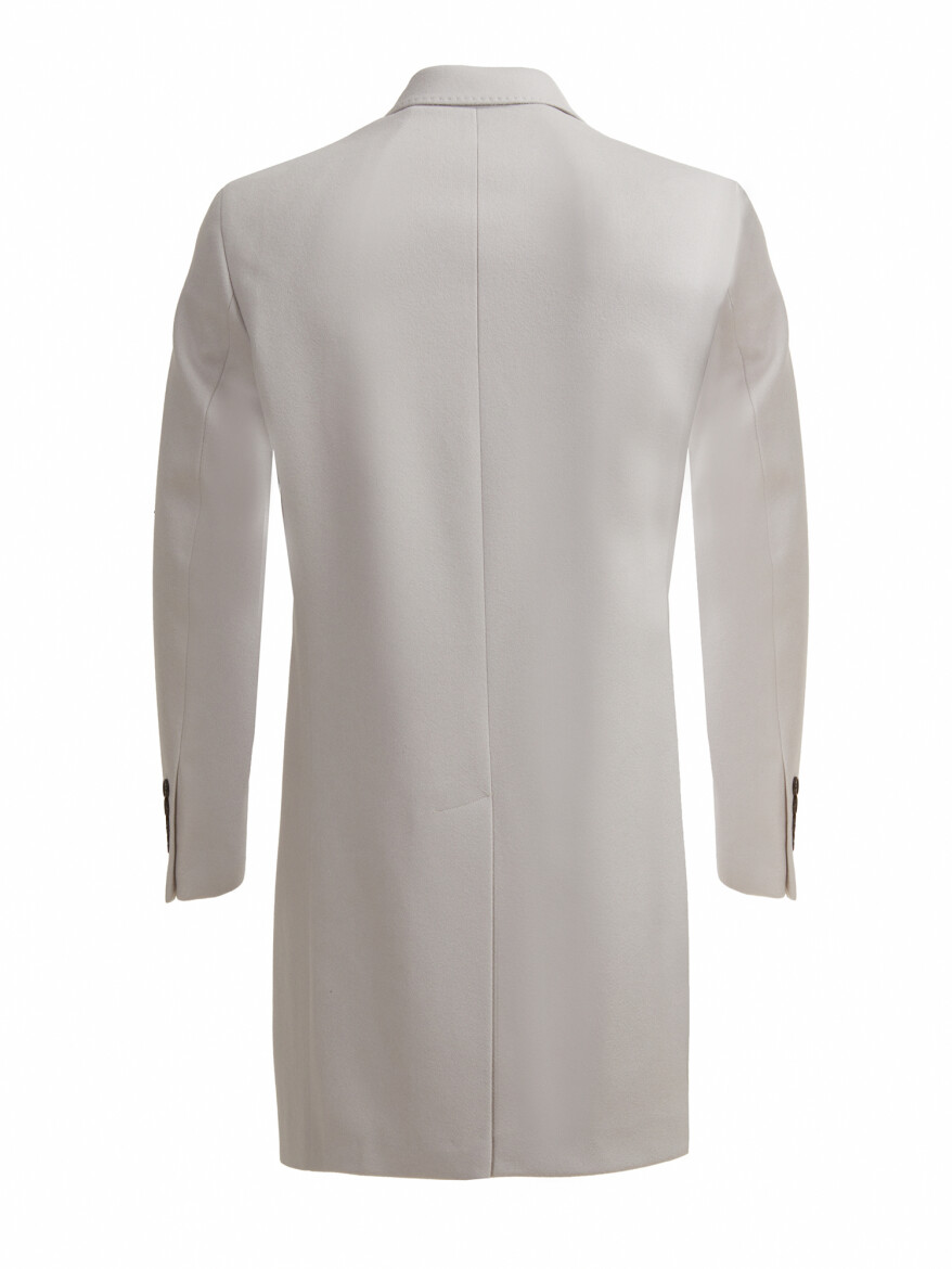 Taş Regular Fit Kelebek Yaka Klasik Örme Palto - 5