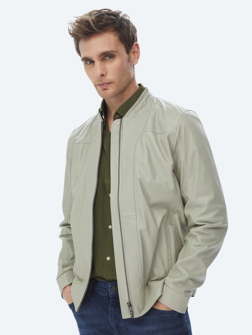 Taş Regular Fit Smart Casual Koyun Derisi Deri Mont - 1