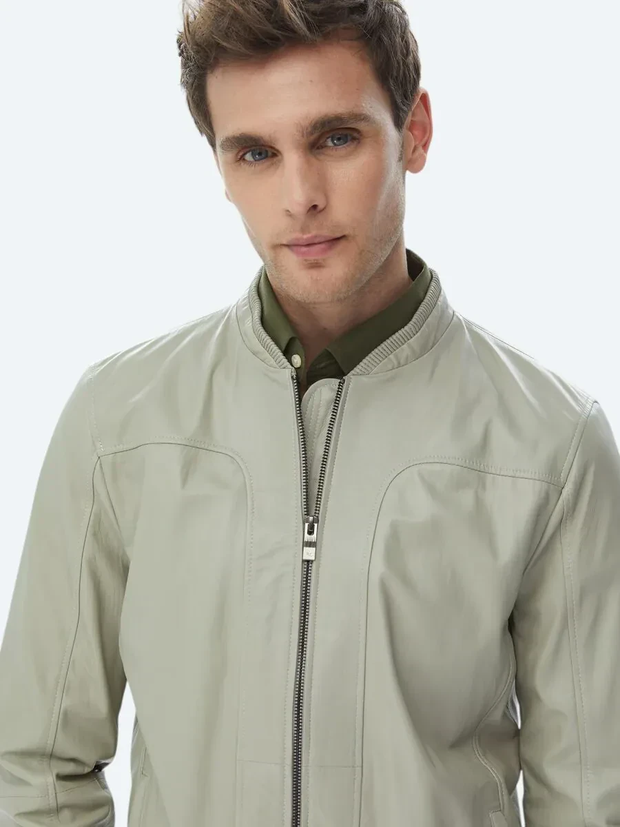 Taş Smart Casual Koyun Derisi Deri Mont - 3