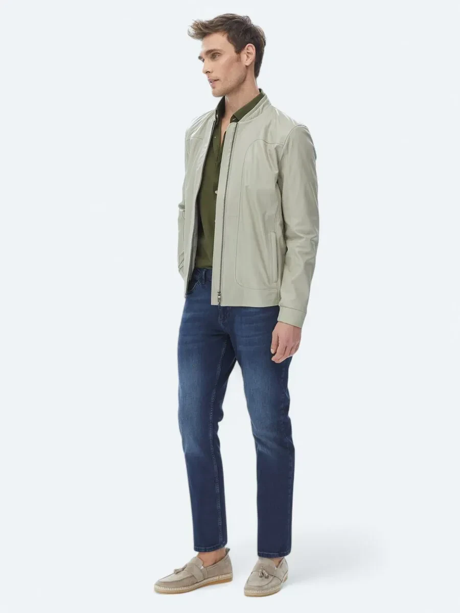 Taş Smart Casual Koyun Derisi Deri Mont - 9