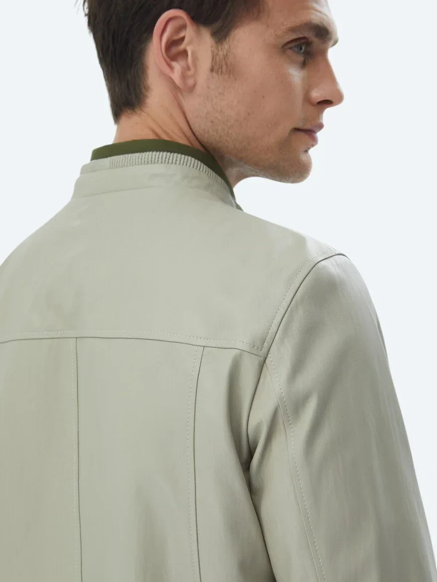 Taş Smart Casual Koyun Derisi Deri Mont - 11