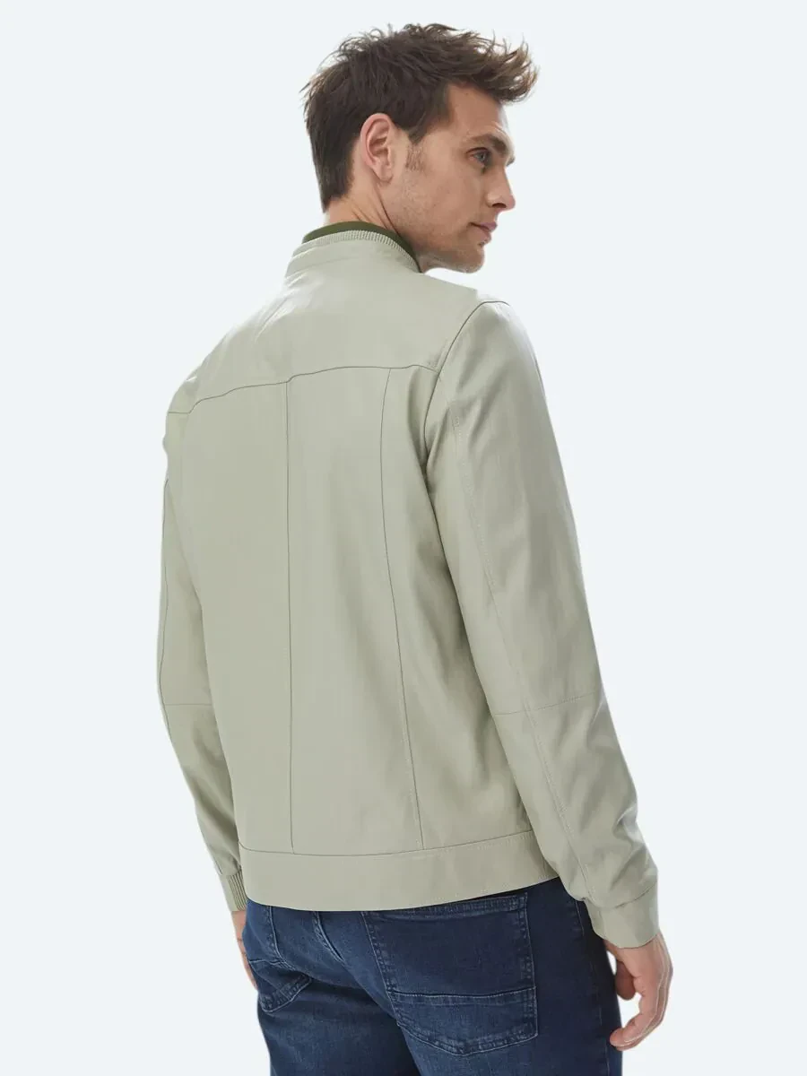 Taş Smart Casual Koyun Derisi Deri Mont - 12