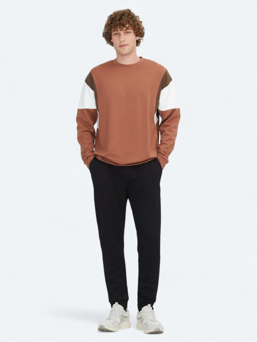 Tile Red Crew Neck Sweatshirt - KİP