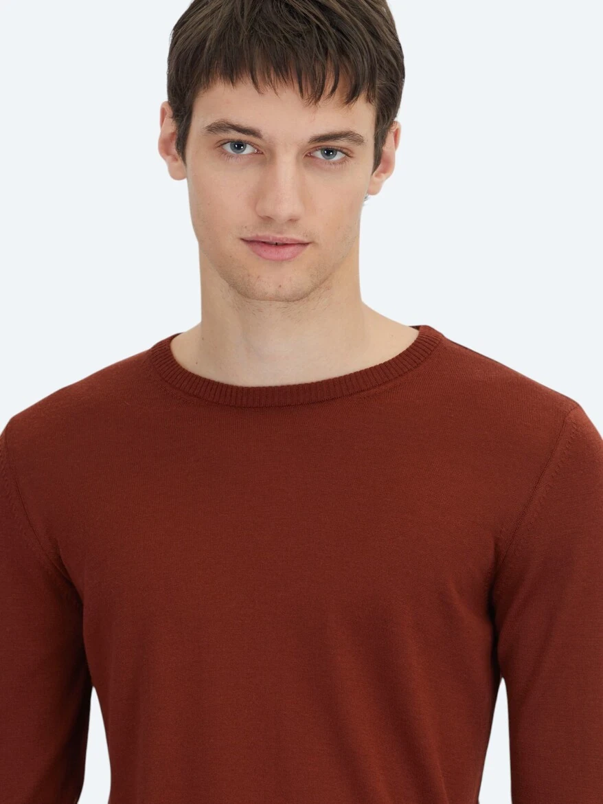 Tile Red Knitwear Sweatshirt - 4