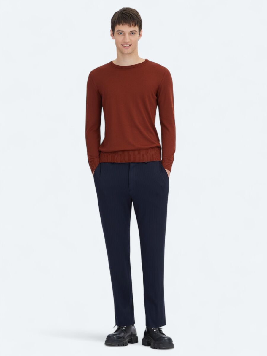 Tile Red Knitwear Sweatshirt - 2