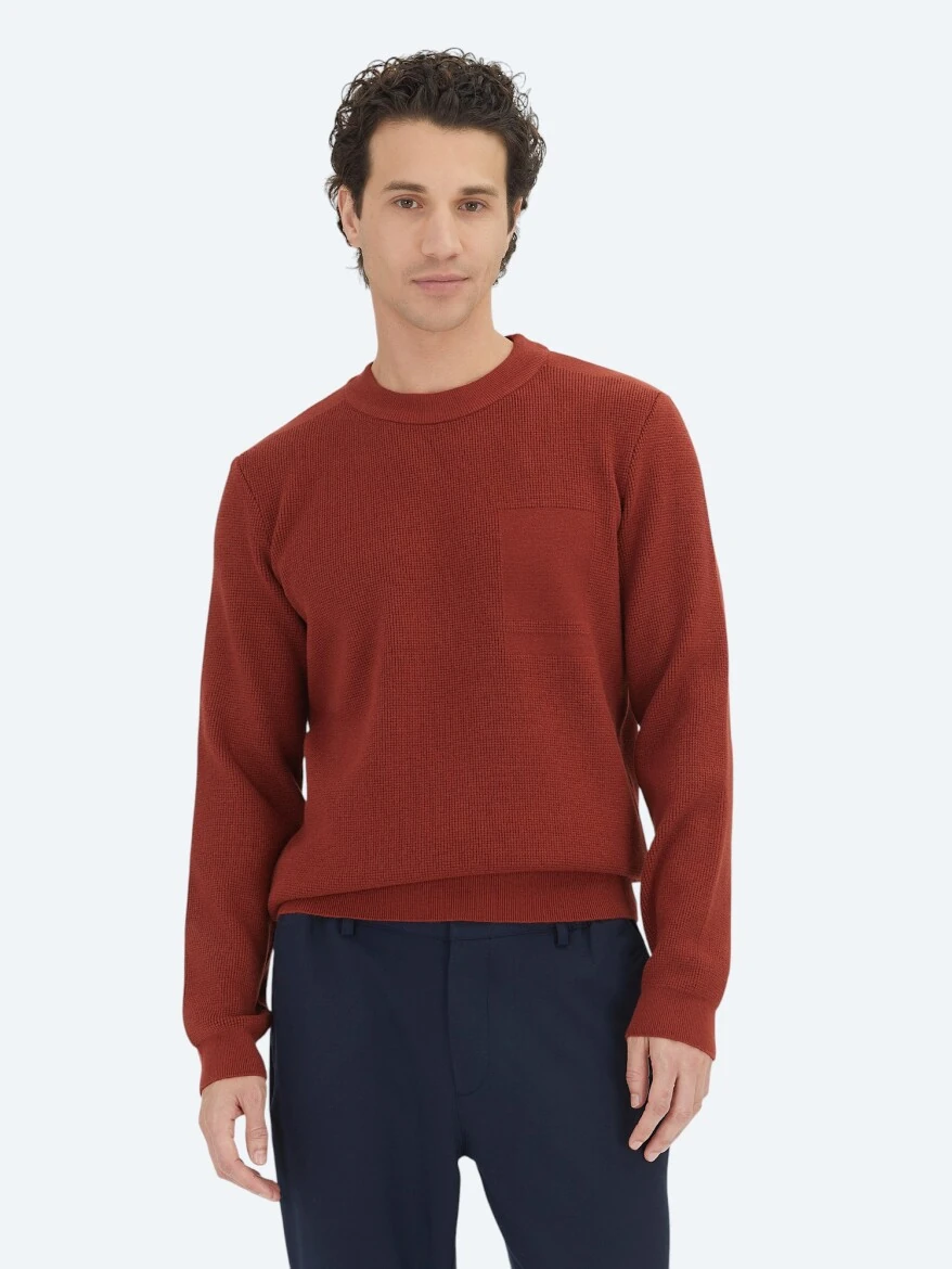 Tile Red Knitwear Sweatshirt - 1