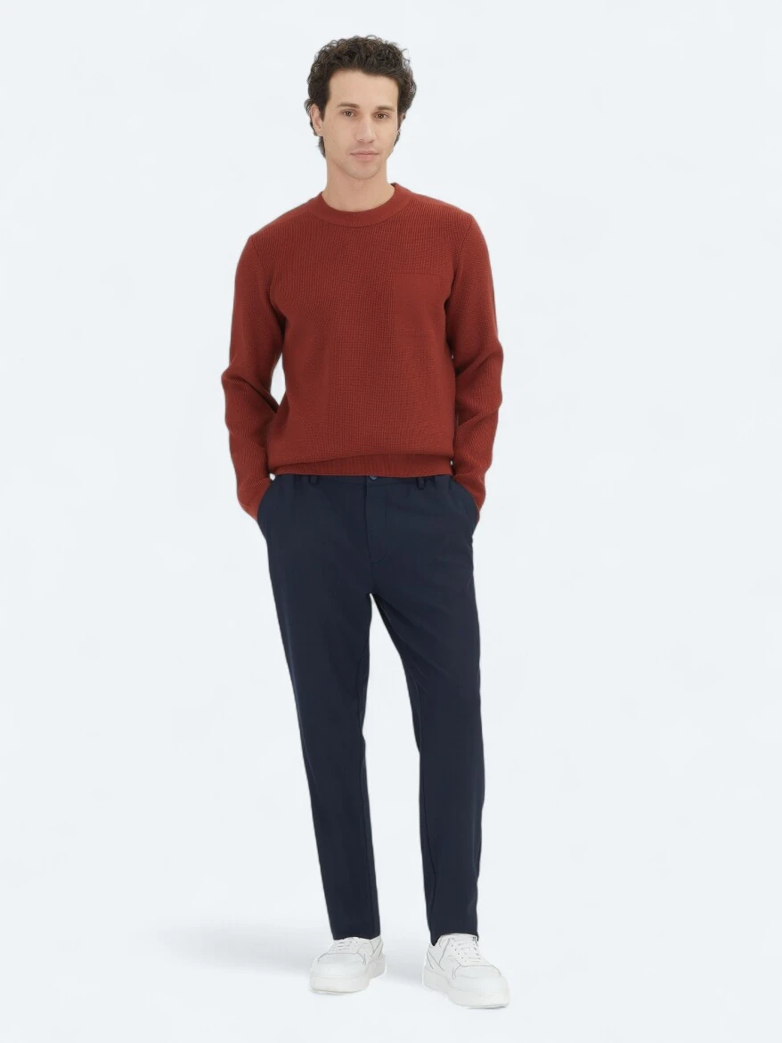 Tile Red Knitwear Sweatshirt - 3