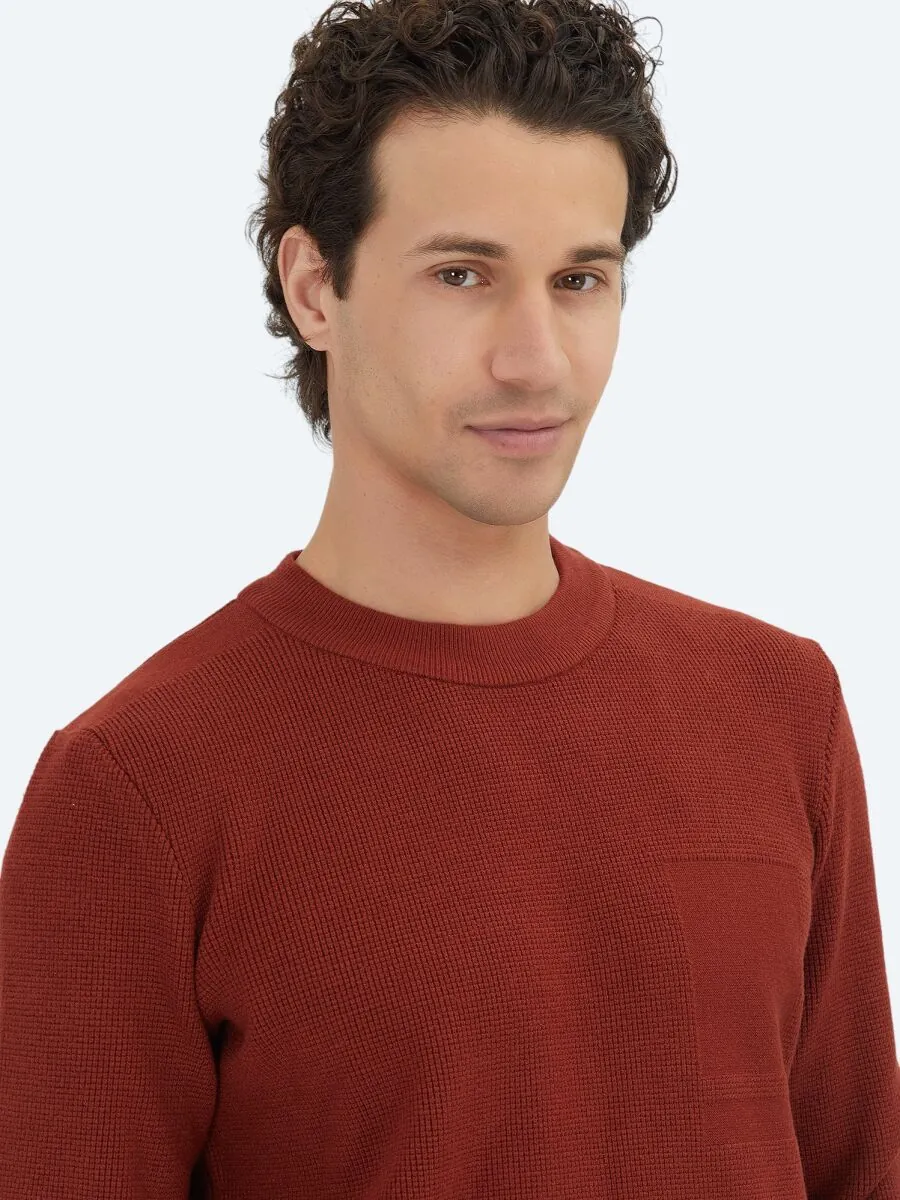 Tile Red Knitwear Sweatshirt - 4