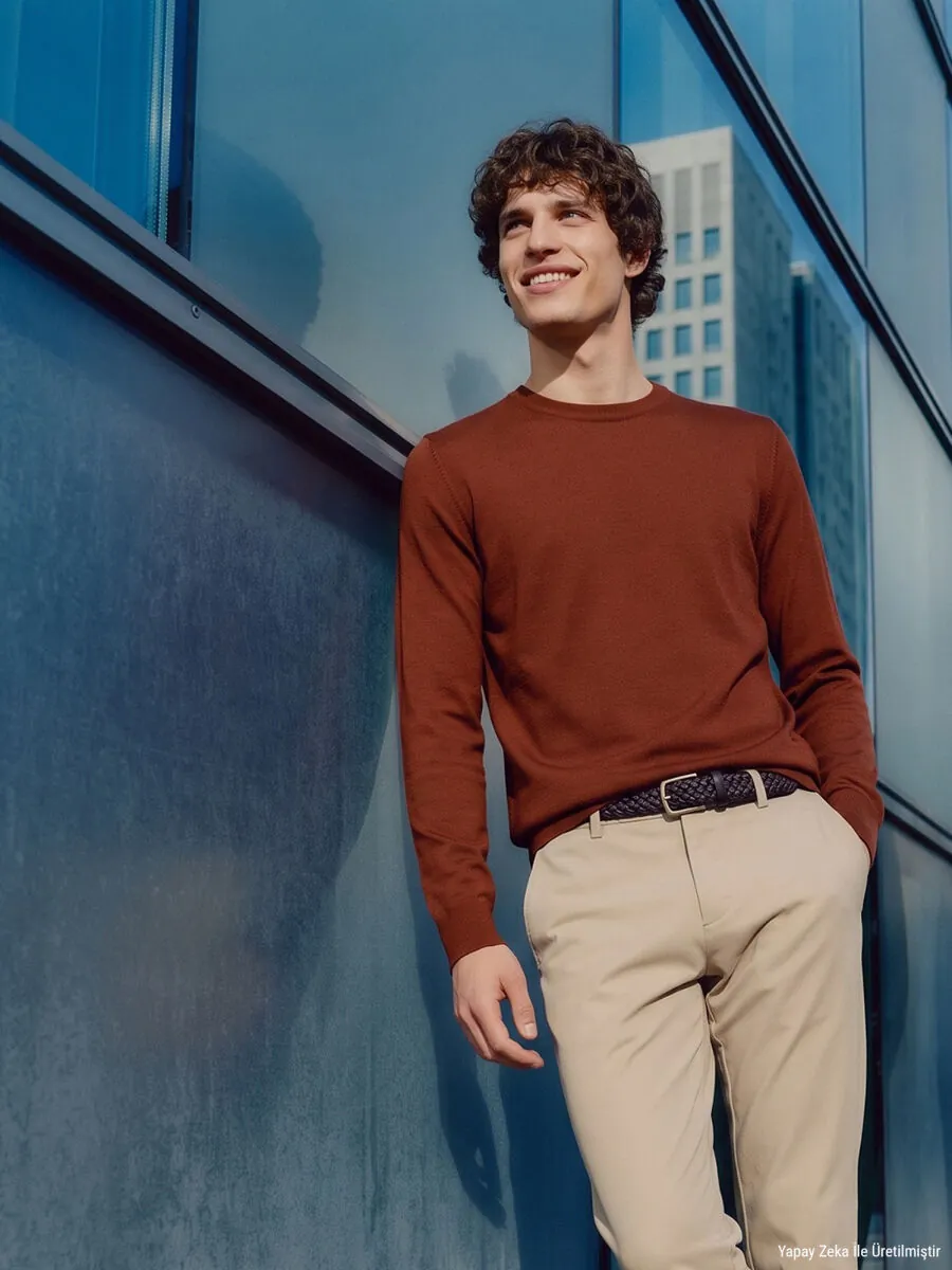 Tile Red Knitwear Sweatshirt - 2