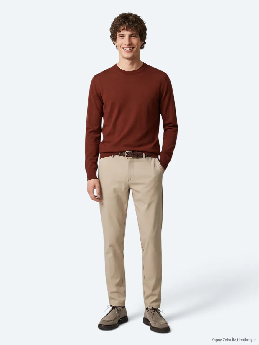 Tile Red Knitwear Sweatshirt - 3