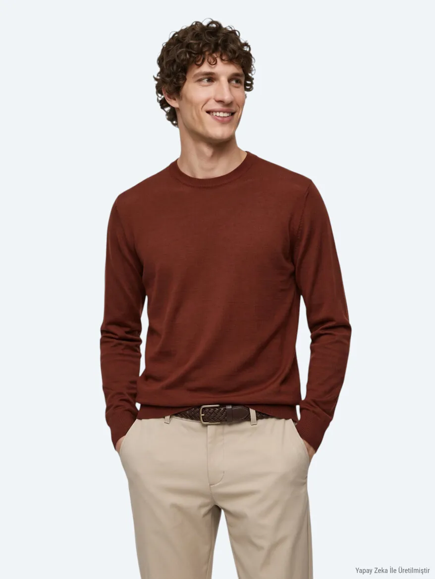 Tile Red Knitwear Sweatshirt - 4