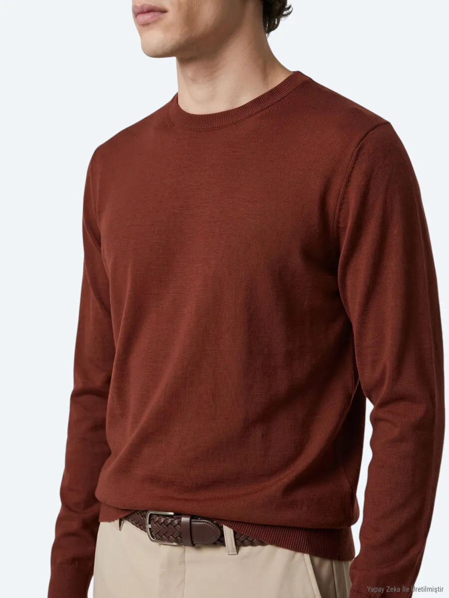 Tile Red Knitwear Sweatshirt - 5