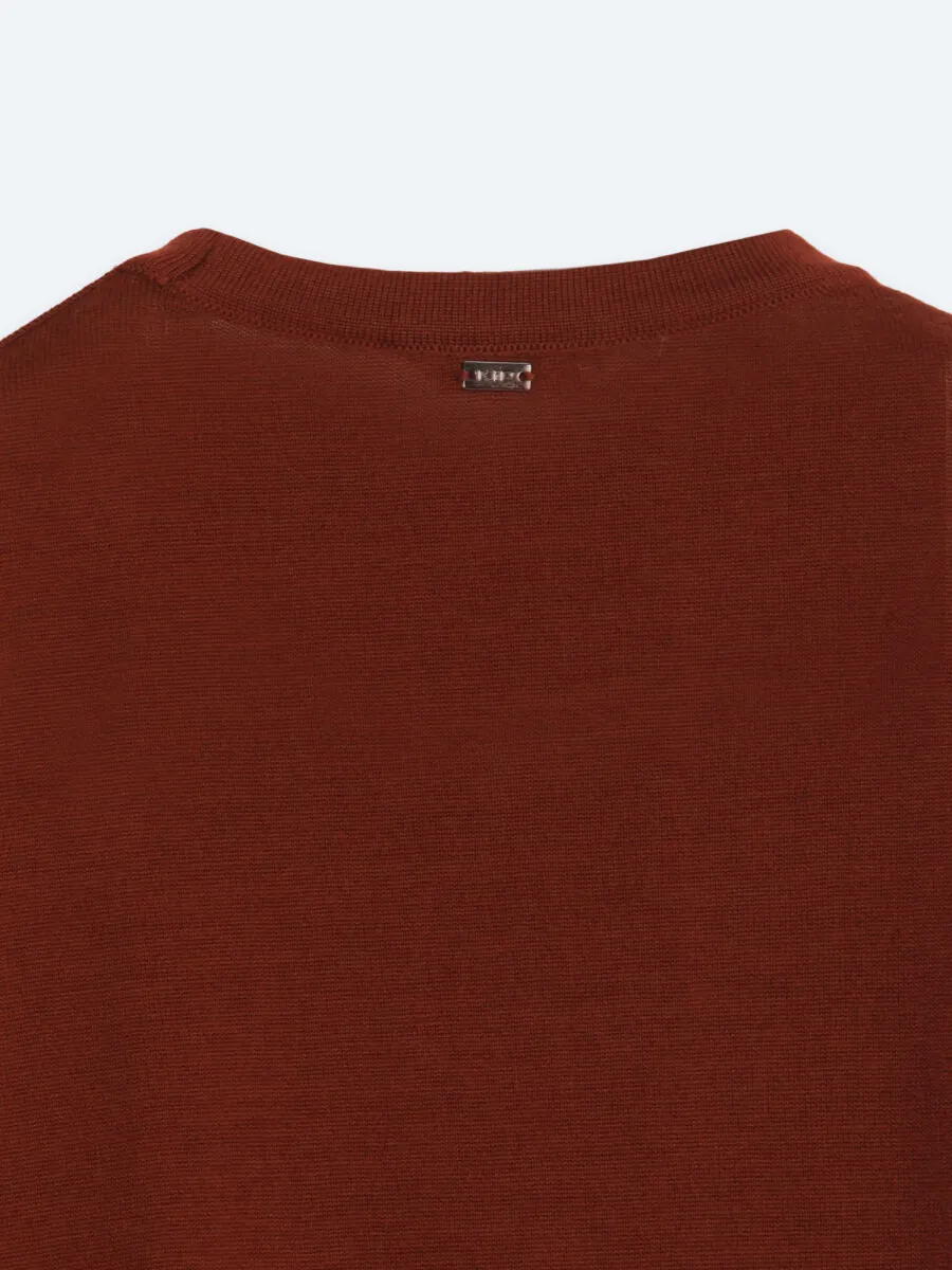 Tile Red Knitwear Sweatshirt - 12