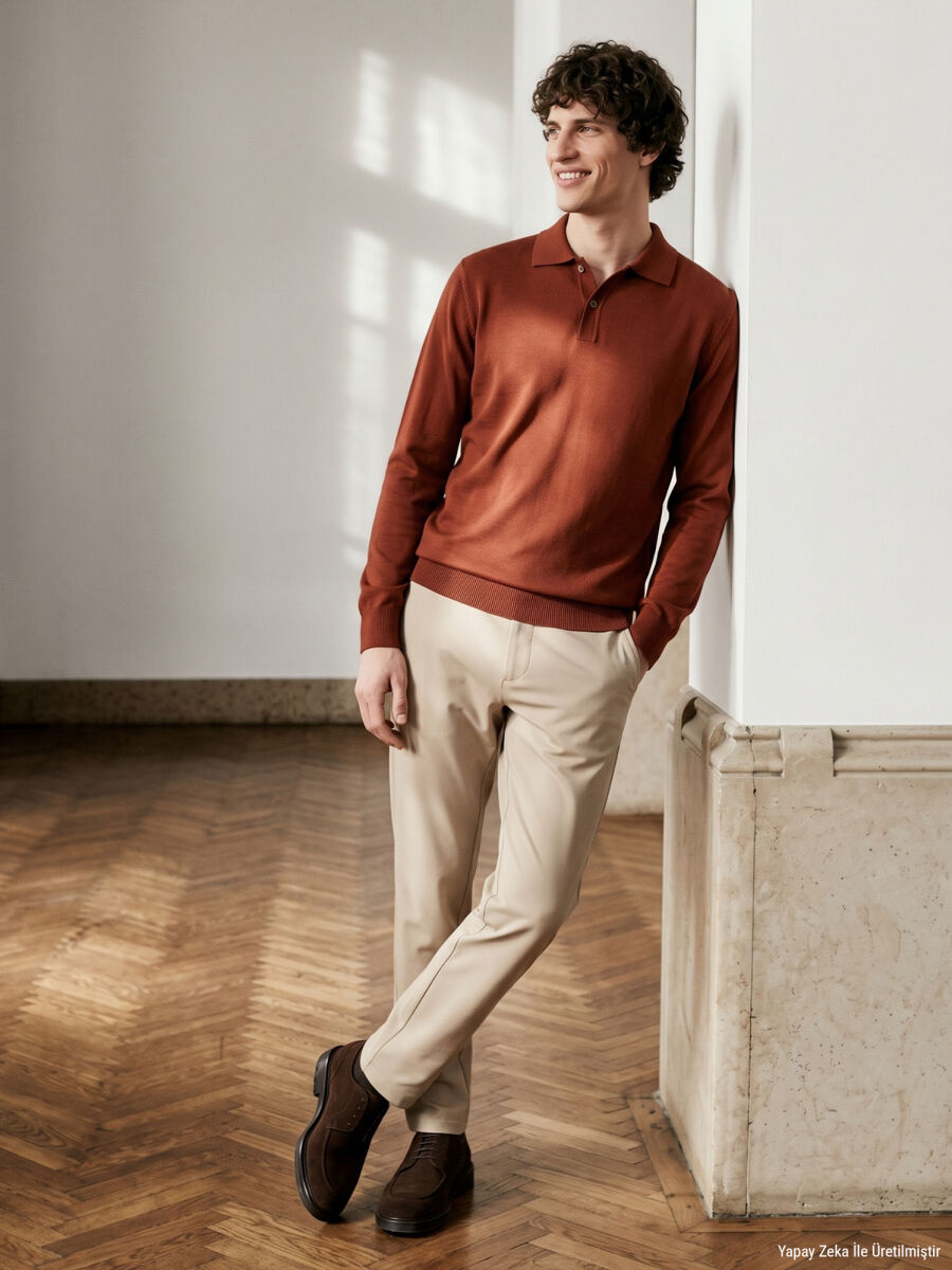 Tile Red Knitwear Sweatshirt - 2