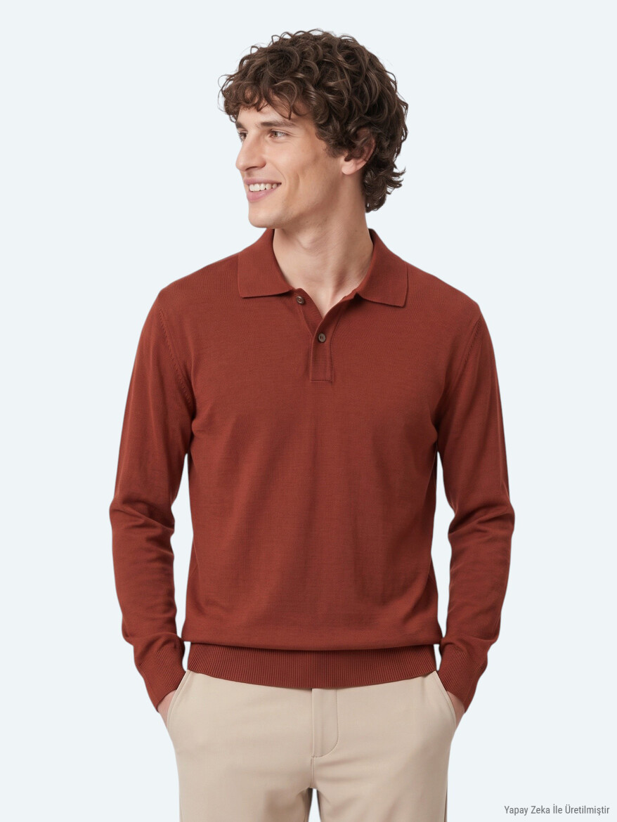 Tile Red Knitwear Sweatshirt - 3