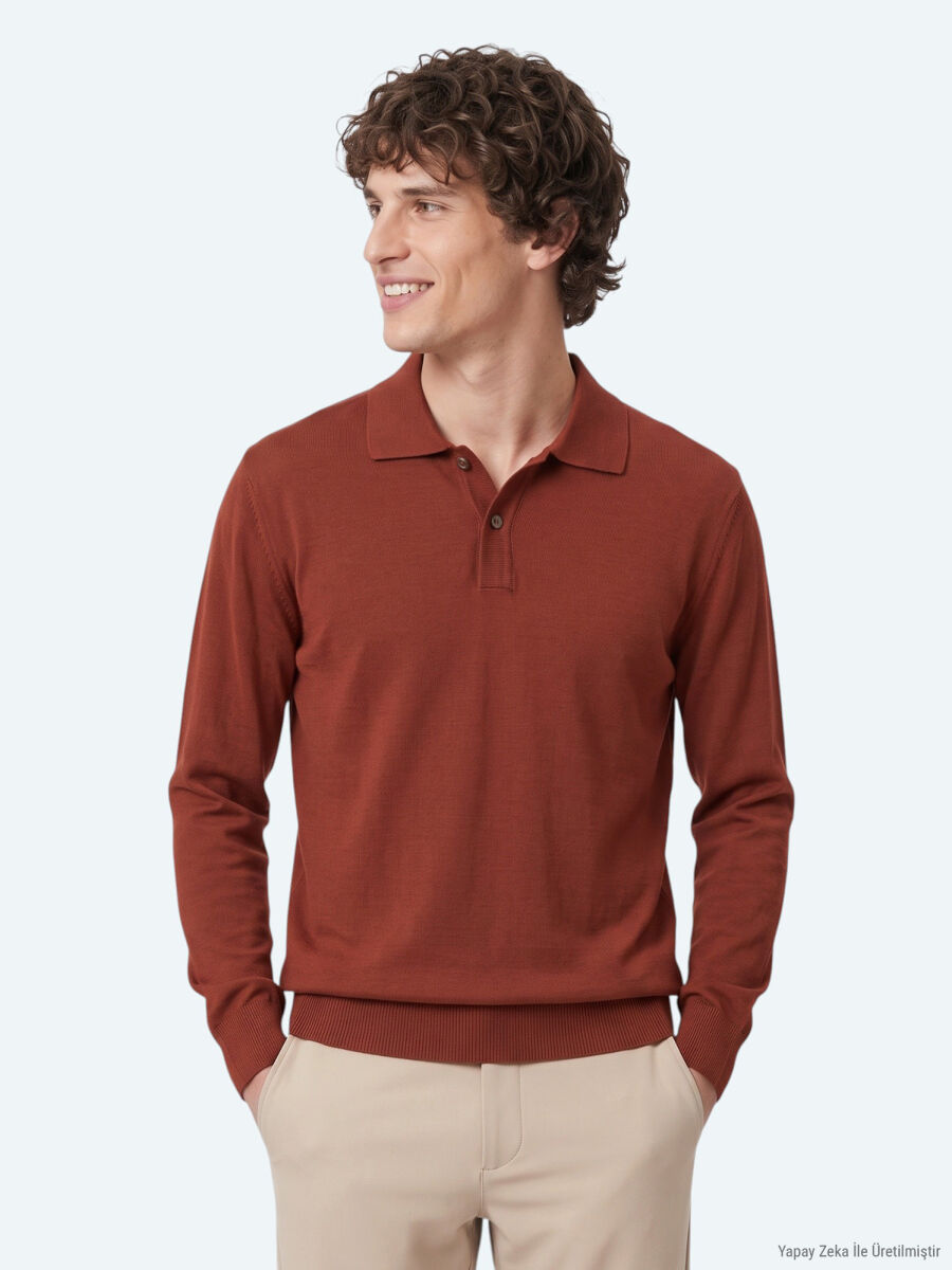 Tile Red Knitwear Sweatshirt - 3