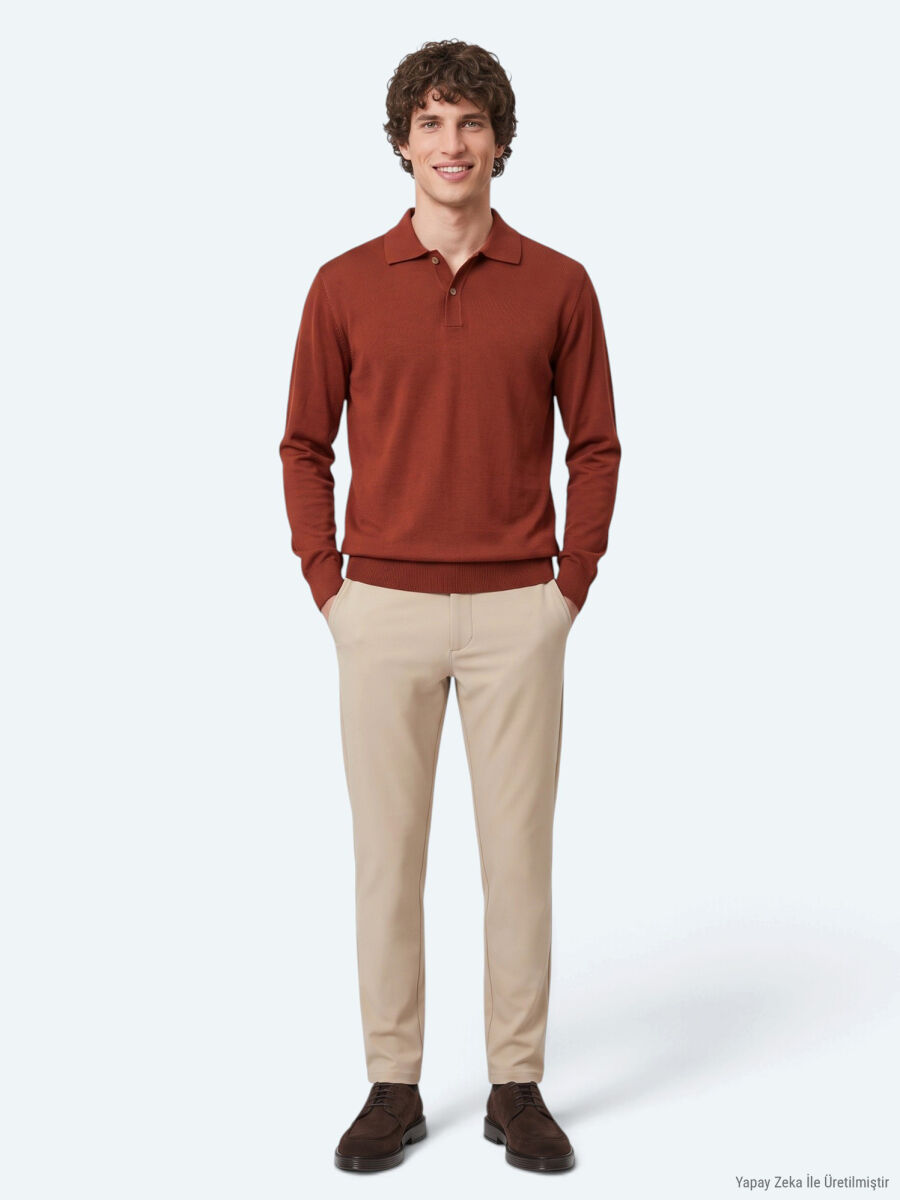 Tile Red Knitwear Sweatshirt - 5