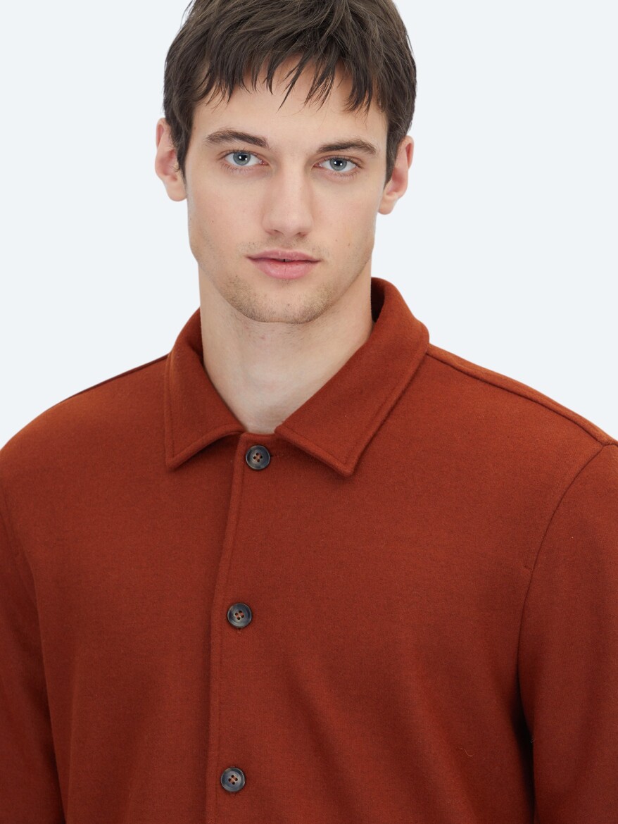 Tile Red Overshirt - 4