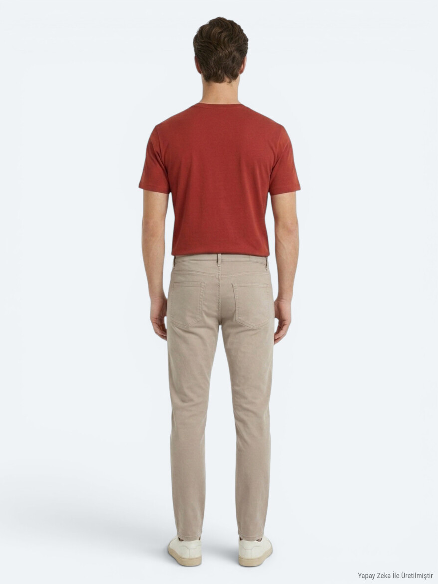 Tile Red Plain T-Shirt - 5