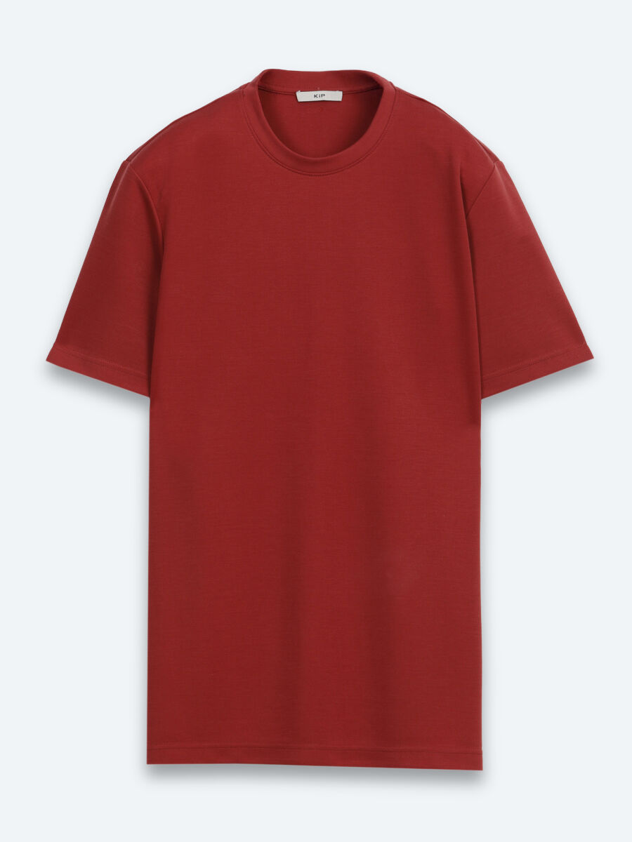 Tile Red Plain T-Shirt - 6