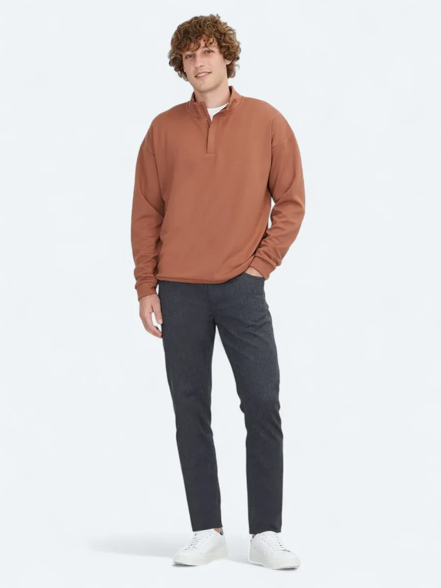 Tile Red Turtleneck Sweatshirt - 2