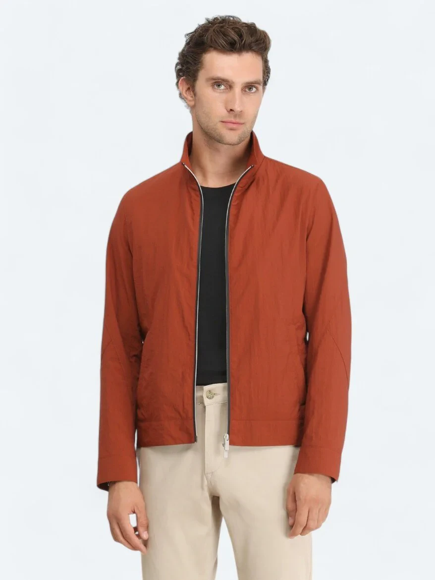 Tile Red Weaving Coat - 1