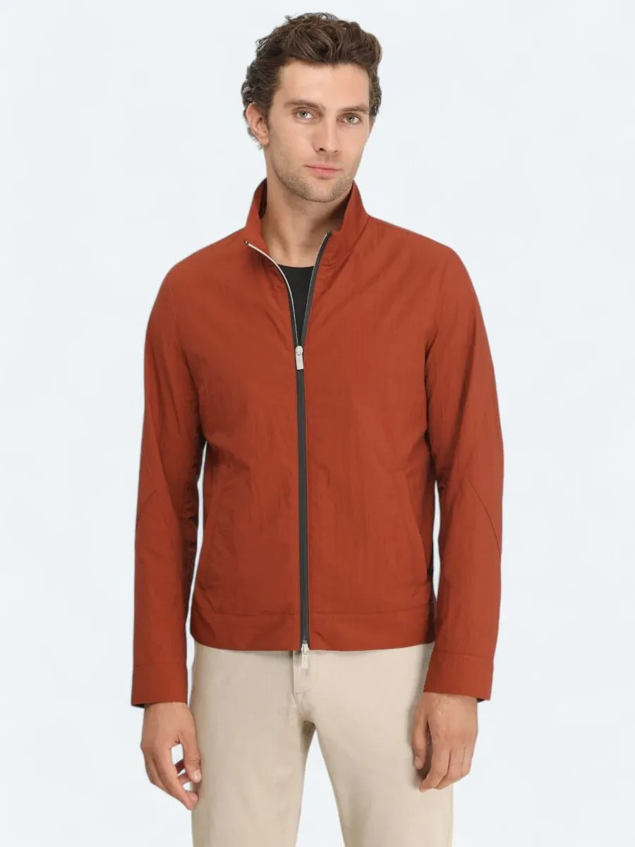 Tile Red Weaving Coat - 3