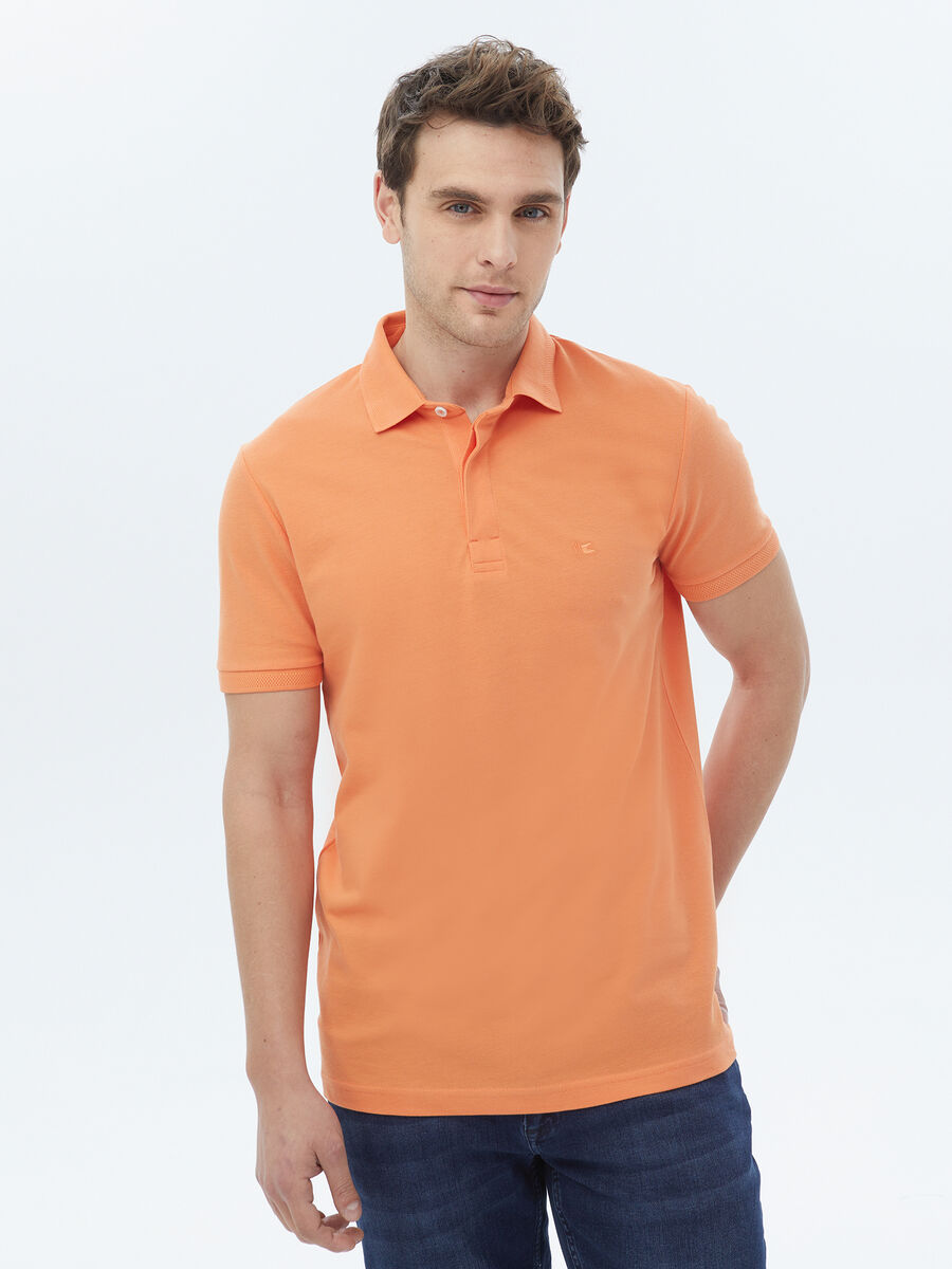 Turuncu Polo Yaka %100 Pamuk T-Shirt - 9