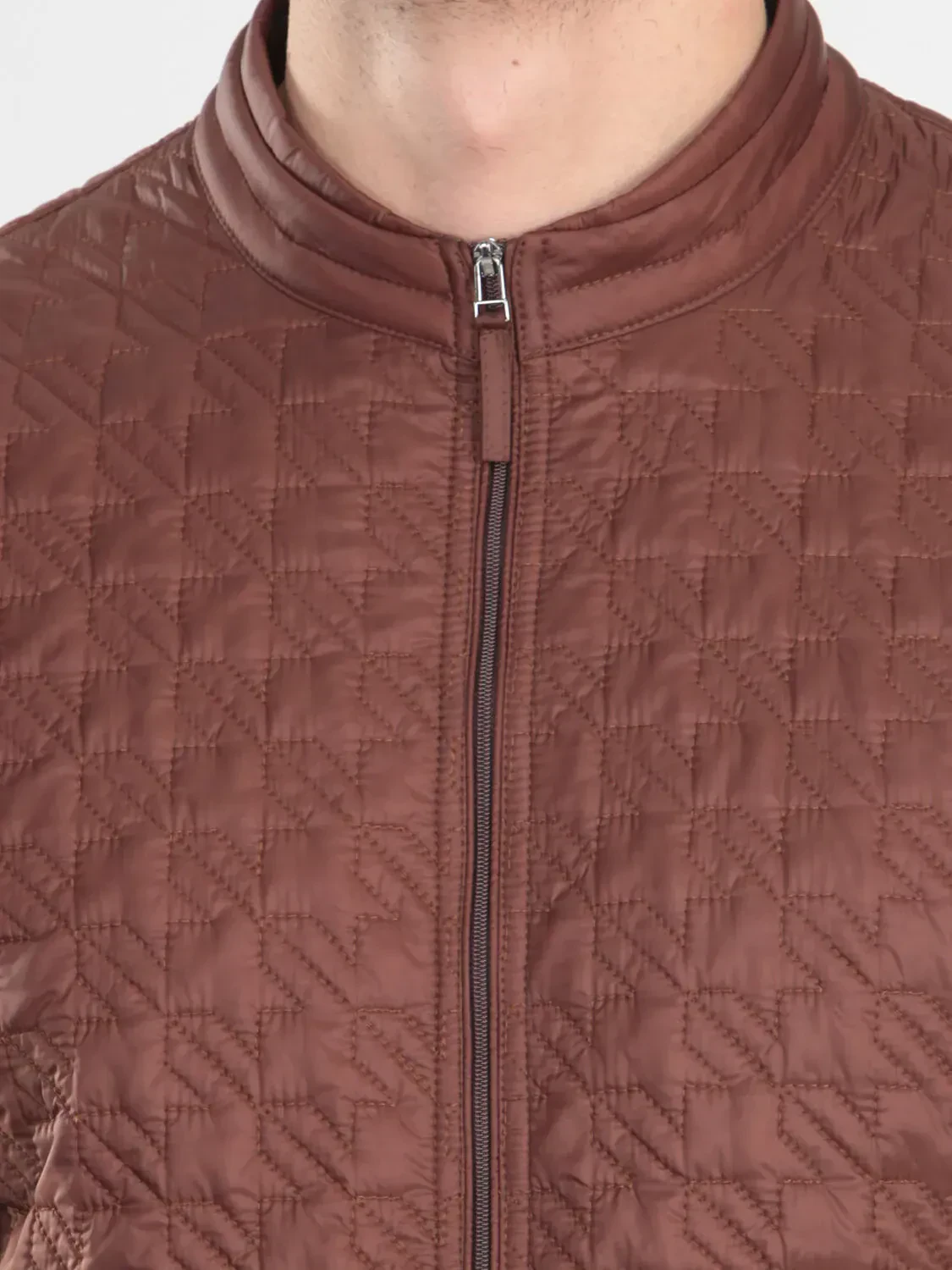 Turuncu Regular Dik Yaka Casual Dokuma Mont - 3
