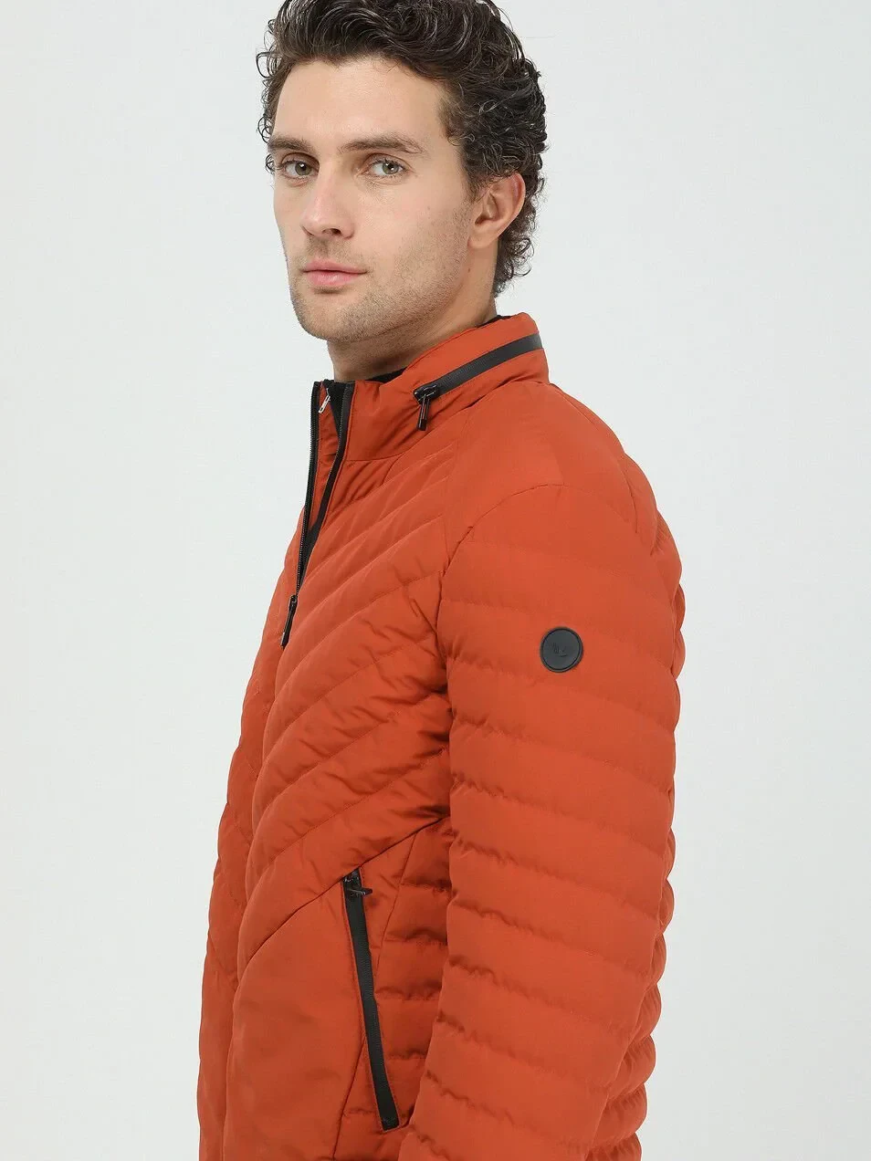 Turuncu Regular Fit Casual Dokuma Mont - 4