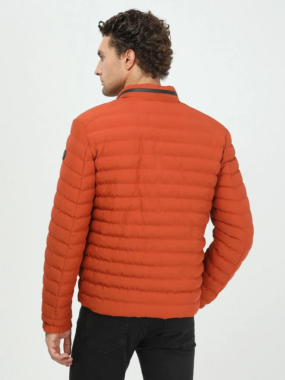 Turuncu Regular Fit Casual Dokuma Mont - 5