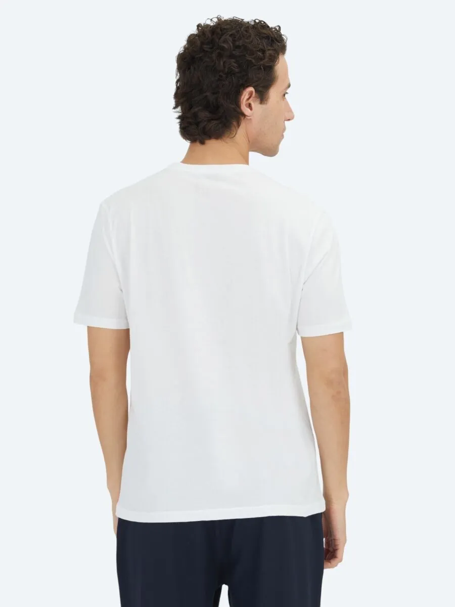 Unisex Beyaz Düz Bisiklet Yaka %100 Pamuk T-Shirt - 5