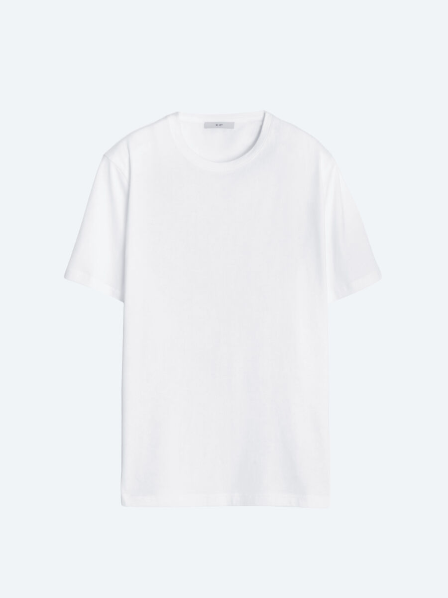 Unisex Beyaz Düz Bisiklet Yaka %100 Pamuk T-Shirt - 6