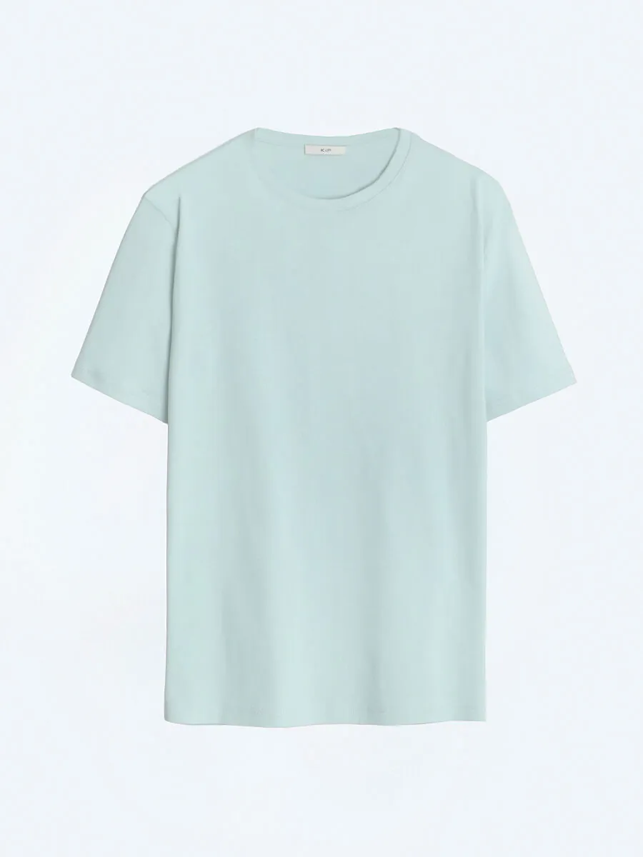 Unisex Light Green Plain Crew Neck 100% Cotton T-Shirt - 6
