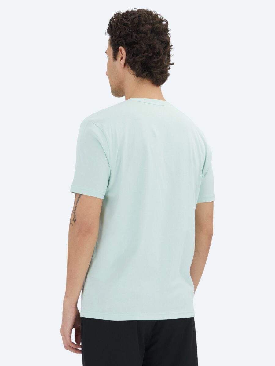 Unisex Light Green Plain Crew Neck 100% Cotton T-Shirt - 5