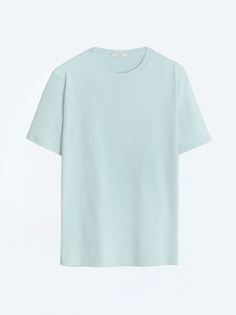 Unisex Light Green Plain Crew Neck 100% Cotton T-Shirt - 6