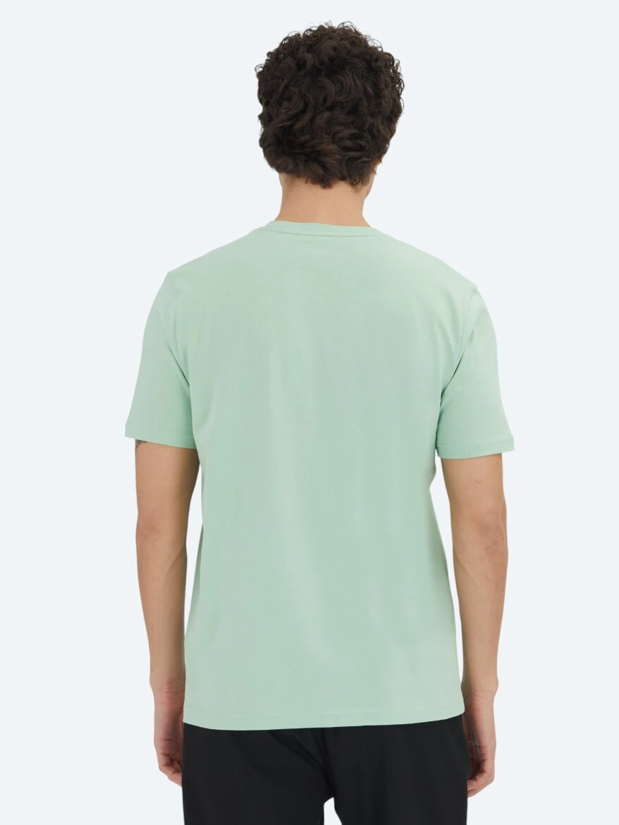 Unisex Mint Plain Crew Neck 100% Cotton T-Shirt - 5