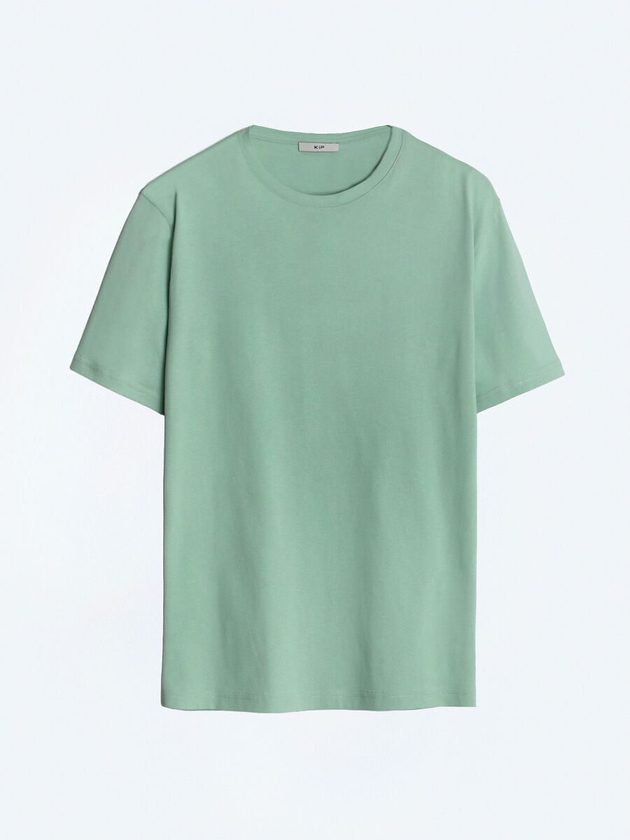 Unisex Mint Plain Crew Neck 100% Cotton T-Shirt - 6