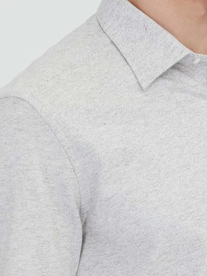 Vizon Çizgili Regular Fit Dokuma Casual %100 Pamuk Gömlek - 3