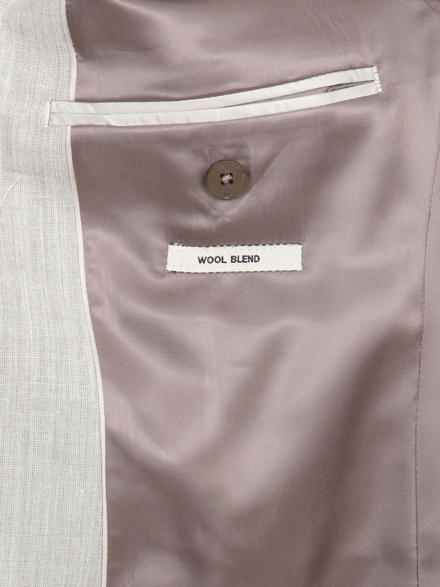 Vizon Desenli Modern Fit Yün Karışımlı Takım Elbise - 8