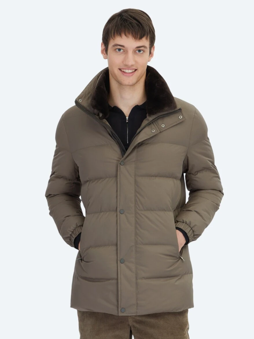 Vizon Dik Yaka Casual Dokuma Kaban - KİP