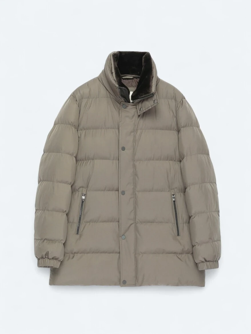 Vizon Dik Yaka Casual Dokuma Kaban - 9